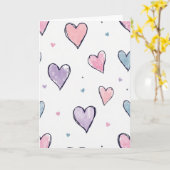 Carte de coeurs à l'aquarelle mignonne (Fleur jaune)