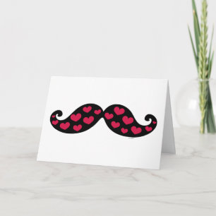 Carte de coeurs de moustache