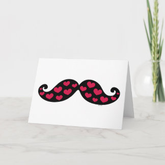 Carte de coeurs de moustache