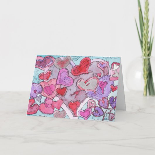 Carte de coeurs de Valentine (Devant)