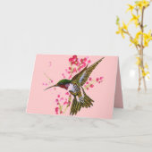 Carte de colibri (Fleur jaune)