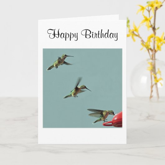 Carte de colibris (Fleur jaune)