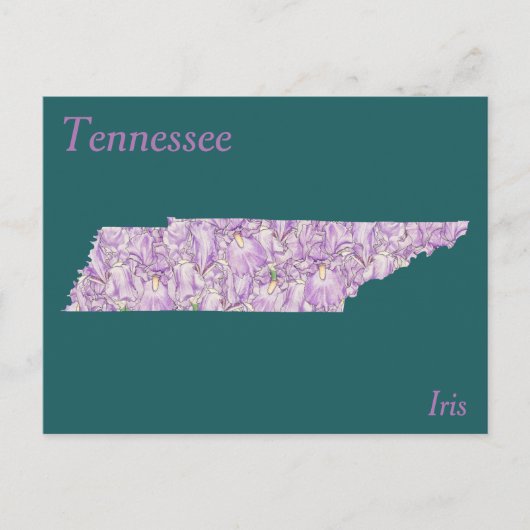 Carte de collage de fleur d'état du Tennessee (Devant)