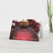 Carte de collage de Noël rouge Son & Famille (Dos)