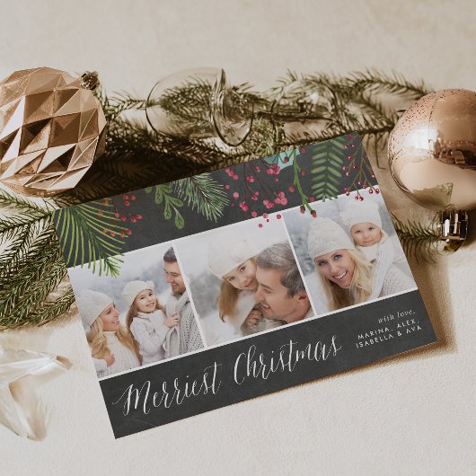 Carte de collage de photo de tableau du feuillage