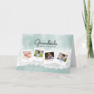 Carte de collage de photos de petits-enfants pour 