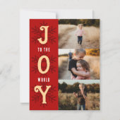 Carte de collage de photos de vacances plates - Jo (Devant)