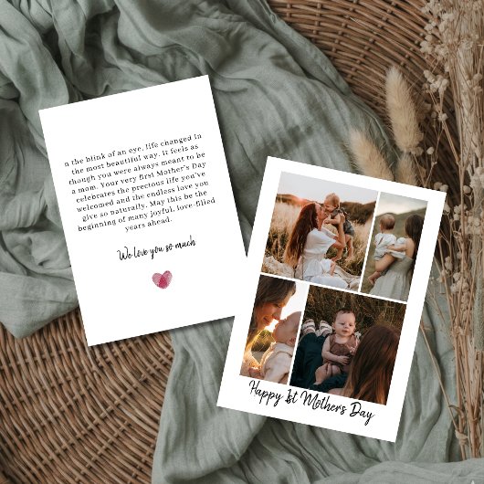 Carte de collage de photos pour la fête des mères 