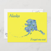 Carte de collage des fleurs de l'État de l'Alaska (Devant / Derrière)