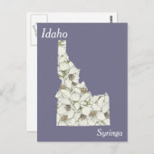 Carte de collage des fleurs de l'État d'Idaho (Devant / Derrière)