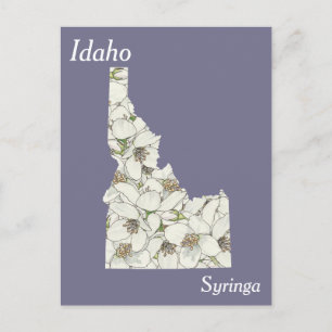 Carte de collage des fleurs de l'État d'Idaho