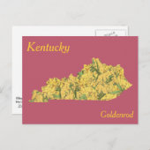 Carte de collage des fleurs de l'État du Kentucky (Devant / Derrière)