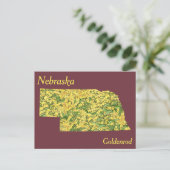 Carte de collage des fleurs de l'État du Nebraska (Debout devant)