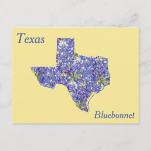 Carte de collage des fleurs de l'État du Texas