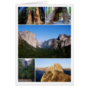 Carte de collage du parc national Yosemite