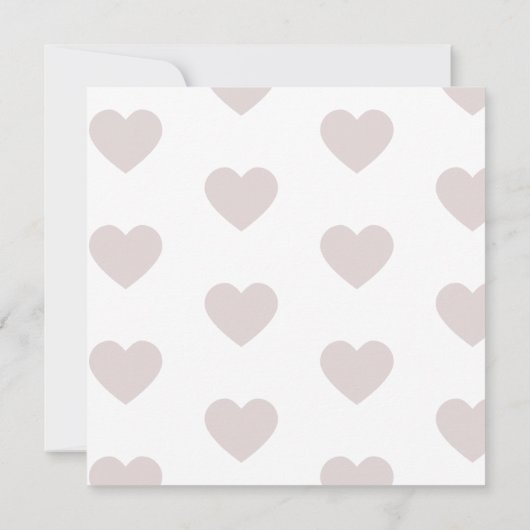 Carte de collage photo couleur rose coeur simple (Dos)