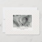 Carte de Collage Photo d'Annonce de Bébé Blanc Dou (Dos)