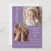 Carte de collage photo de Faire-part de naissance (Devant)