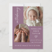 Carte de collage photo de Faire-part de naissance (Devant)