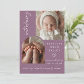 Carte de collage photo de Faire-part de naissance (Debout devant)