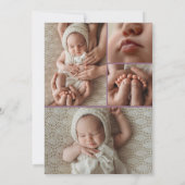Carte de collage photo de Faire-part de naissance (Dos)