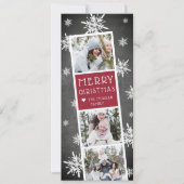 Carte de collage photo de la fête de la neige (Devant)