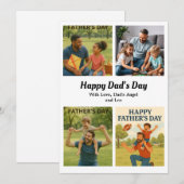 Carte de collage photo de la fête des pères person (Devant / Derrière)