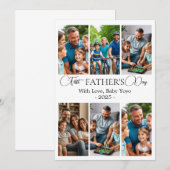 Carte de collage photo de la fête du premier père  (Devant / Derrière)