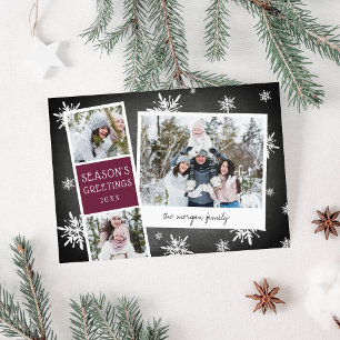 Carte de collage photo de Noël
