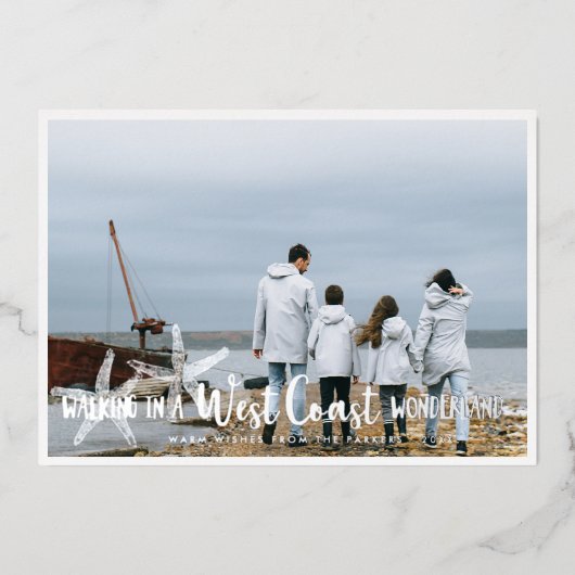 Carte de collage photo de vacances au bord de la m (Recto)