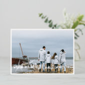 Carte de collage photo de vacances au bord de la m (Debout devant)