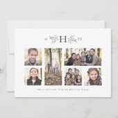 Carte de collage photo de vacances Monogramme (Devant)