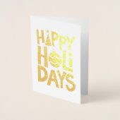 Carte de collage photo Gold Happy Holidays (Devant)