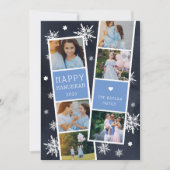 Carte de collage photo Hanoukka Snowy Photo (Devant)