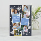 Carte de collage photo Hanoukka Snowy Photo (Debout devant)