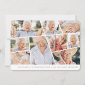 Carte de collage photo Memorial Modern Simple Chic (Devant)