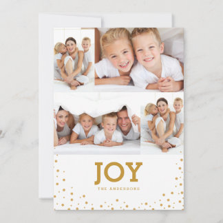 Carte de collage photo moderne simple Joy Holiday