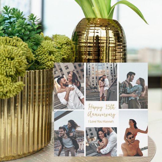 Carte de collage photo romantique personnalisée