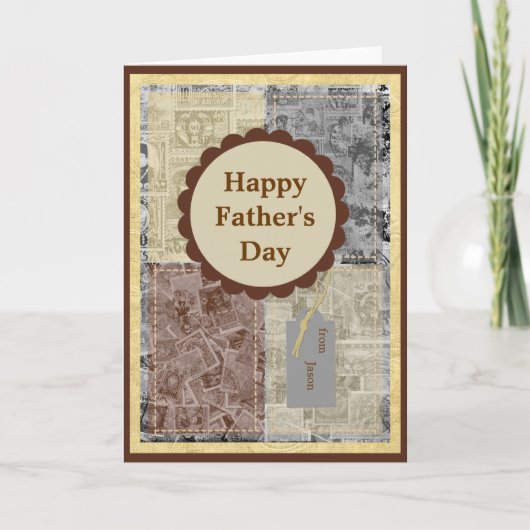 Carte de collage postal vintage (Devant)