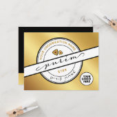 Carte de collecte de fonds promotionnelle Happy Pu (Devant/Arrière en situation)