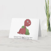 Carte de collection d'anniversaire Dinosaur amical (Dos)