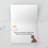 Carte de collection d'anniversaire Dinosaur amical (Intérieur)