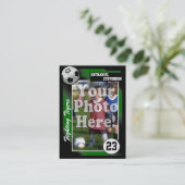 Carte de collection du football, taille verte de (Debout devant)