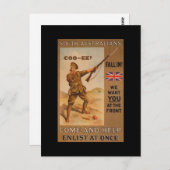 Carte de collection WW1 1914 AUSTRALIA PROPAGANDA (Devant / Derrière)