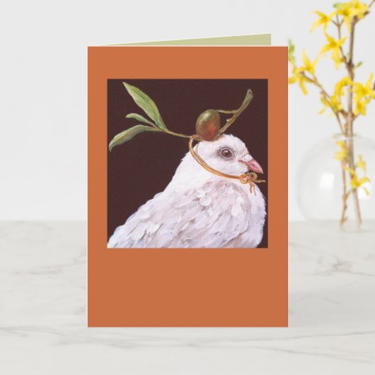 carte de colombe (Olivia) (Fleur jaune)