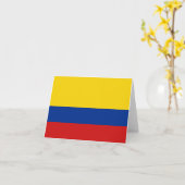 Carte de Colombie avec drapeau (Fleur jaune)