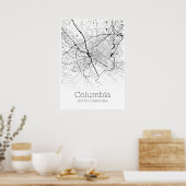 Carte de Colombie - Caroline du Sud - Poster de ca (Cuisine)