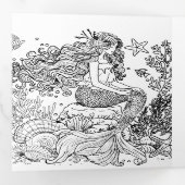 Carte de coloration Mystical Ocean Get Well (Intérieur en premier)