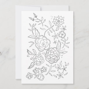 Carte de coloration pour adultes du Jardin Rose Va