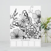 Carte de coloration pour adultes Papillon Art (Debout devant)